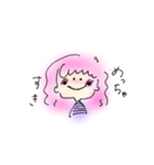 ノートの隅っこに落書きしてた女の子（個別スタンプ：2）
