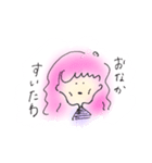 ノートの隅っこに落書きしてた女の子（個別スタンプ：4）