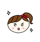 ももちゃんかおスタンプ（個別スタンプ：1）