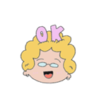 ぽっちゃり アフロのボブ【使える】（個別スタンプ：3）
