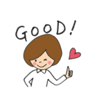 ナチュラル女子（個別スタンプ：1）