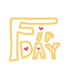 曜日  lovely 3（個別スタンプ：5）