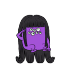 ぱっつん黒髪ロングちゃん（個別スタンプ：3）