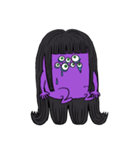 ぱっつん黒髪ロングちゃん（個別スタンプ：4）