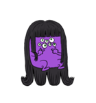 ぱっつん黒髪ロングちゃん（個別スタンプ：6）