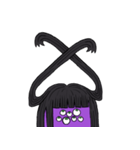 ぱっつん黒髪ロングちゃん（個別スタンプ：8）