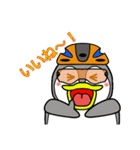 ペンギンしくちゃん ロードバイクに乗る（個別スタンプ：2）