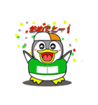 ペンギンしくちゃん ロードバイクに乗る（個別スタンプ：3）