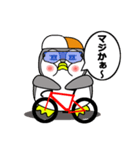 ペンギンしくちゃん ロードバイクに乗る（個別スタンプ：6）