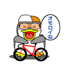 ペンギンしくちゃん ロードバイクに乗る（個別スタンプ：13）