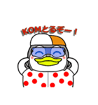 ペンギンしくちゃん ロードバイクに乗る（個別スタンプ：16）