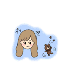 やさしい女の子とくまの生活（個別スタンプ：11）