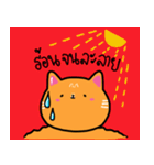 太った猫、バージョン2（個別スタンプ：22）