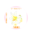 6月、誕生日の花 花言葉つき（個別スタンプ：11）