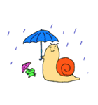 カエルくんとカタツムリさん（個別スタンプ：1）