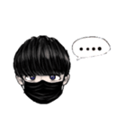 黒マスクナムジャ。（個別スタンプ：2）