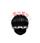 黒マスクナムジャ。（個別スタンプ：7）