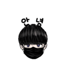黒マスクナムジャ。（個別スタンプ：11）