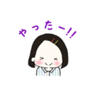 毎日使える☆ボブヘアの女の子スタンプ（個別スタンプ：3）