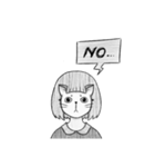 猫の面をつけた女の子（個別スタンプ：2）
