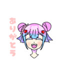 パステルカラー女子（個別スタンプ：1）
