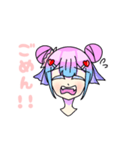 パステルカラー女子（個別スタンプ：2）