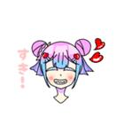 パステルカラー女子（個別スタンプ：3）