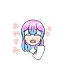 パステルカラー女子（個別スタンプ：4）