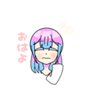 パステルカラー女子（個別スタンプ：5）