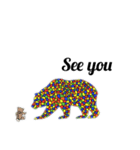 カラフル animals English ver.（個別スタンプ：1）