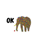 カラフル animals English ver.（個別スタンプ：3）