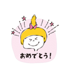 カラフルガールの日常スタンプ（個別スタンプ：3）