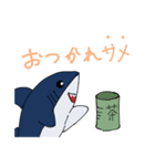 ぴゅるゆるサメ（個別スタンプ：3）