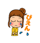 デカ目ロング女子（個別スタンプ：5）