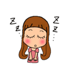 デカ目ロング女子（個別スタンプ：8）