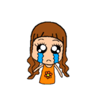 デカ目ロング女子（個別スタンプ：14）