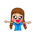 デカ目ロング女子（個別スタンプ：31）