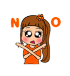 デカ目ロング女子（個別スタンプ：33）