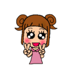デカ目ロング女子（個別スタンプ：37）