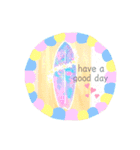 Hawaiian＆surfart stampパステル（個別スタンプ：10）