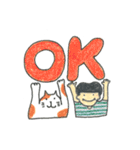 猫と男の子と女の子（個別スタンプ：2）