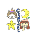 猫と男の子と女の子（個別スタンプ：12）