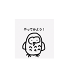 前向き梟（個別スタンプ：4）