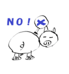 ふりむきブタ（個別スタンプ：4）
