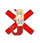 しゃくれ人魚姫（個別スタンプ：9）
