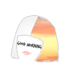 空色のおかっぱガールちゃん（個別スタンプ：1）