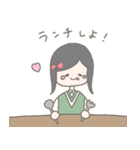 ゆるかわいい女の子の会話スタンプ（個別スタンプ：3）
