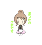 ミニキャラ可愛い女の子の日常スタンプ（個別スタンプ：1）