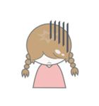 シンプルなおさげの女の子（個別スタンプ：16）