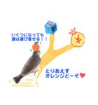 愚痴を聞いてなだめてくれる文鳥（個別スタンプ：4）